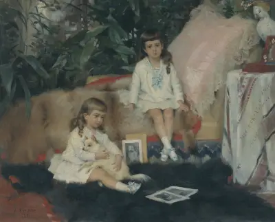 Die Großfürsten Boris und Kirill Wladimirowitsch als Kinder von Albert Edelfelt