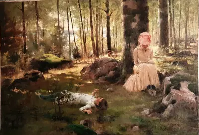 Under the Birches von Albert Edelfelt