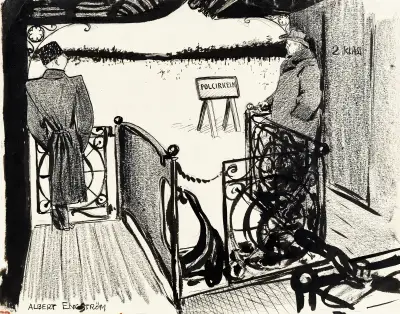 På väg till Kiruna av Albert Engström