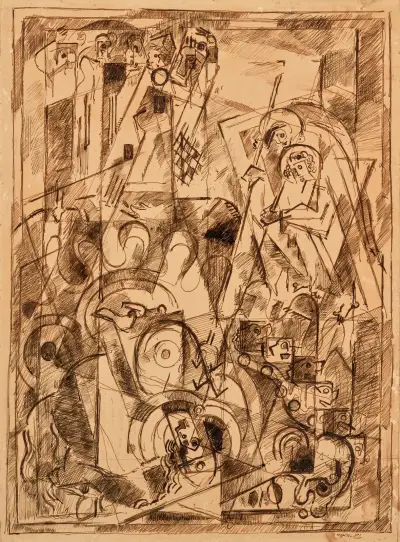 Chute de Babylone av Albert Gleizes