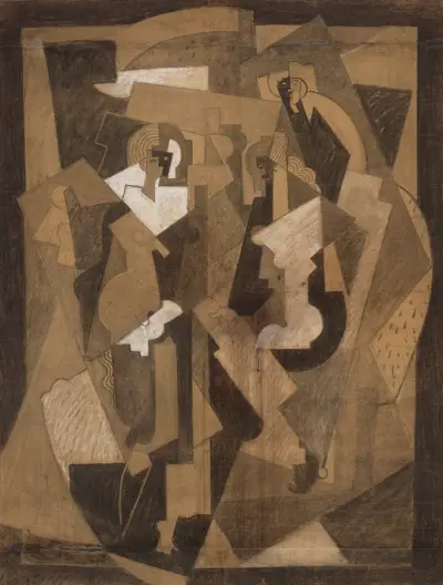Composition aux trois personnages av Albert Gleizes