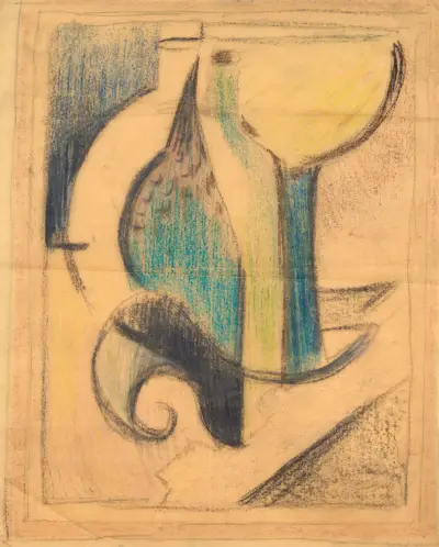 Nature morte avec bouteille (étude) av Albert Gleizes