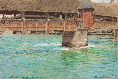 Dance Of Death Bridge, Lucerne av Albert Goodwin