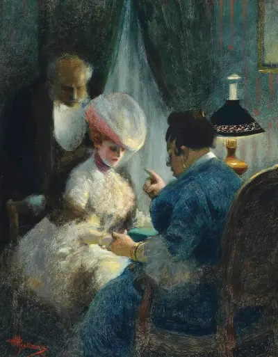 A visit to the fortune teller av Albert Guillaume