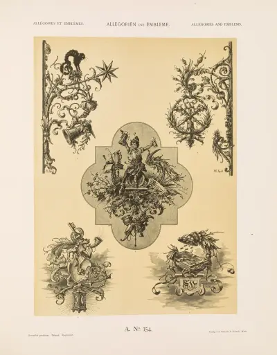 Allegorier och emblem vol. II pl. 166 av Albert Ilg
