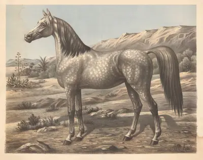 Horse (Arabian), 1900 av Albert Kull