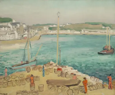 Audierne, les tonneaux av Albert Marquet