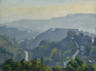 Brume sur les coteaux d’Alger av Albert Marquet