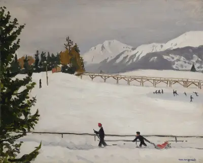 Crans-sur-Sierre, La Luge av Albert Marquet