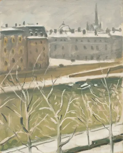 La Sainte-Chapelle sous la neige av Albert Marquet