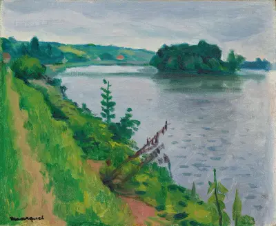 La Seine à Rolleboise av Albert Marquet