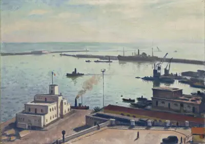 Le port en hiver av Albert Marquet