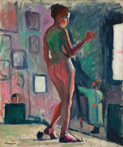 Nu dans un atelier d’ami av Albert Marquet