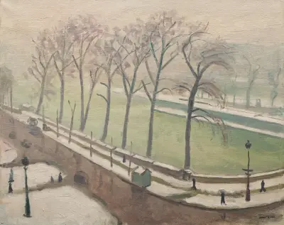 Pont-Neuf i snö av Albert Marquet