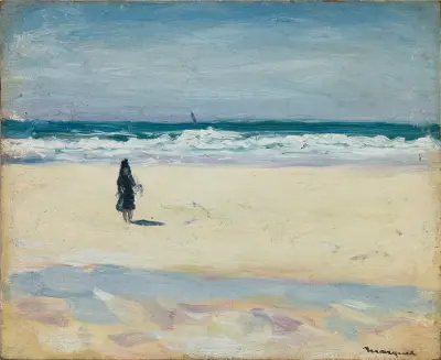 Young Girl on the Beach av Albert Marquet