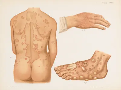 I. Erythema marginatum et gyratum, II. Erythema papulatum, III. Erythema iris et circinatus av Prince Albert Morrow