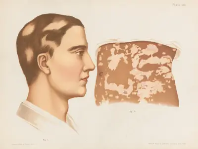 I. Leucoderma, II. Alopecia areata av Prince Albert Morrow