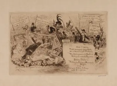 Déjeuner Mariani, le 30 avril 1909, Albert Robida