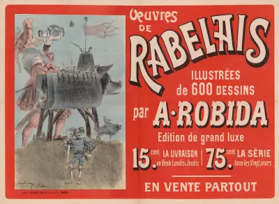 Oeuvres de Rabelais illustrées de 600 dessins par A. Robida av Albert Robida