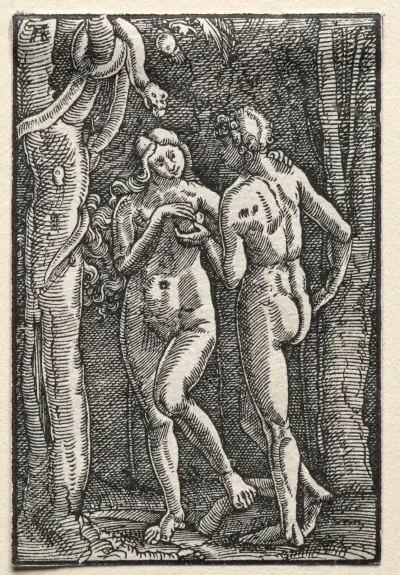 Adam and Eve Eating the Forbidden Fruit av Albrecht Altdorfer