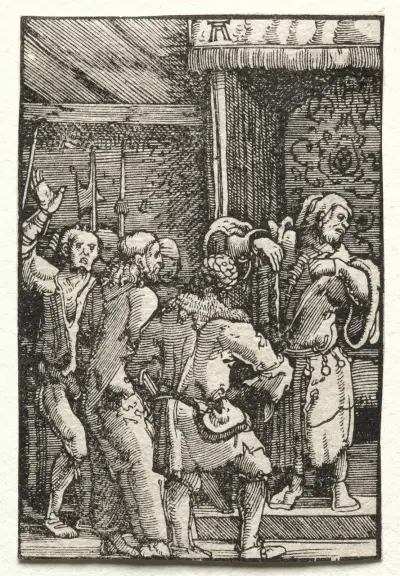 Christ before Caiaphas av Albrecht Altdorfer