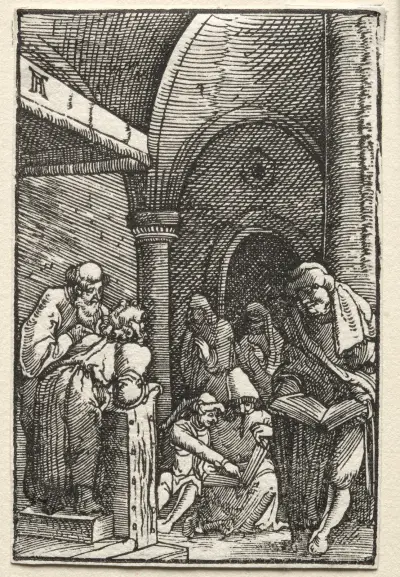 Christ Disputing with the Doctors av Albrecht Altdorfer