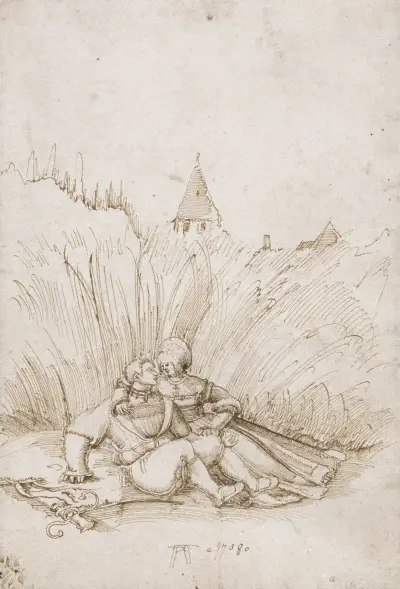 Lovers in a Cornfield av Albrecht Altdorfer