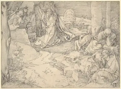 Agony in the Garden, 1524 av Albrecht Dürer