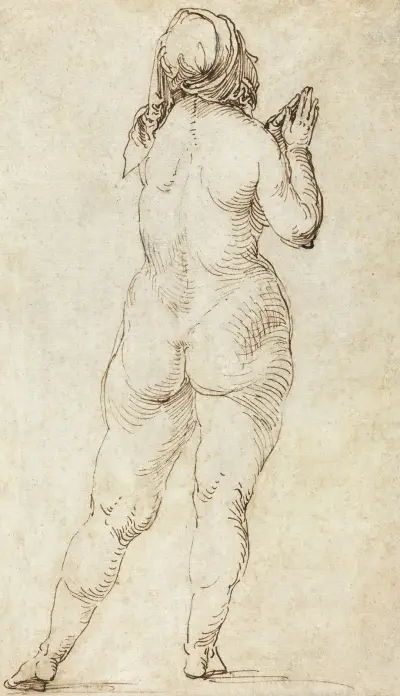 Female Nude Praying av Albrecht Dürer
