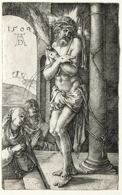 Man of Sorrows by the Column av Albrecht Dürer