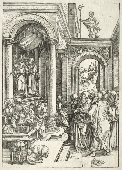 Presentation of the Young Virgin in the Temple av Albrecht Dürer