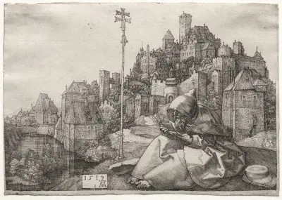 St. Anthony Reading av Albrecht Dürer