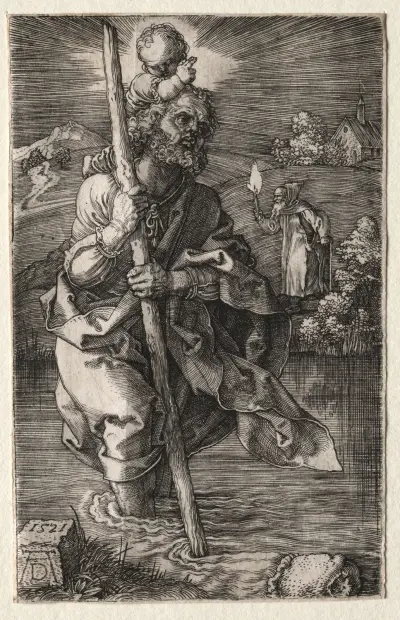 St. Christopher, Facing Right av Albrecht Dürer