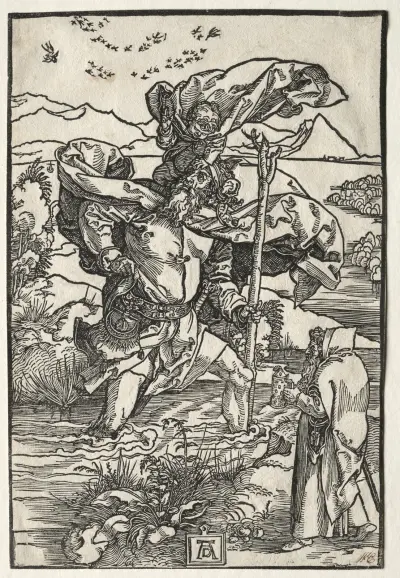 St. Christopher with the Birds (c. 1501–4) av Albrecht Dürer