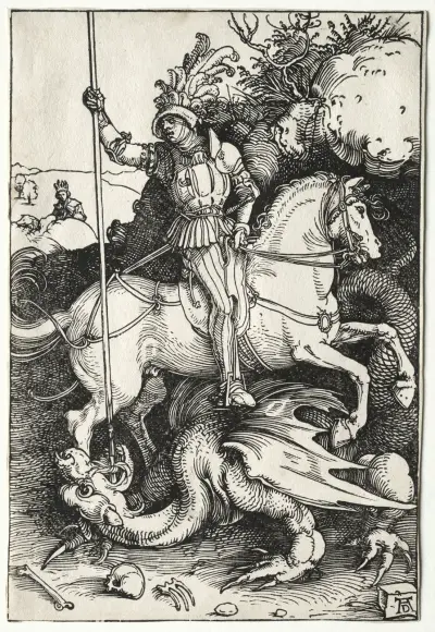 St. George Killing the Dragon av Albrecht Dürer