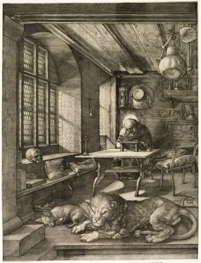 St. Jerome in his Study av Albrecht Dürer