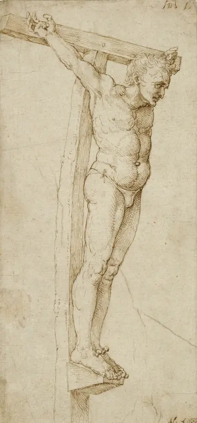 Study of the Good Thief av Albrecht Dürer