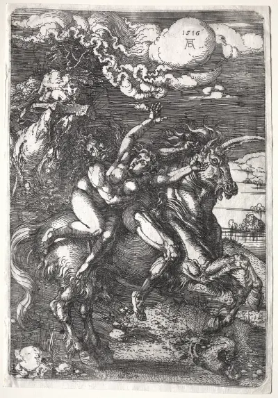 The Abduction on a Unicorn av Albrecht Dürer