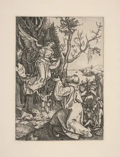 The Angel Appearing to Joachim, 1504 av Albrecht Dürer
