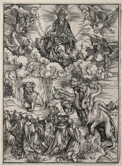The Beast with Seven Heads and the Beast with Lamb’s Horns av Albrecht Dürer
