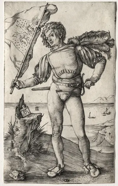 The Burgundian Standard Bearer av Albrecht Dürer