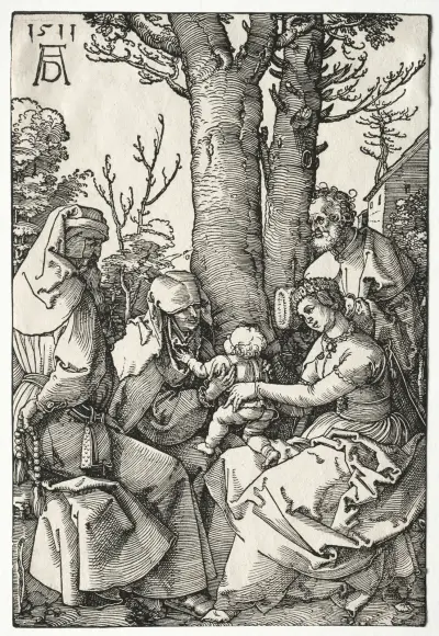 The Holy Family with Joachim and Anna av Albrecht Dürer