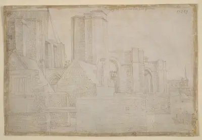 The New Choir of St Gertrudis in Bergen op Zoom av Albrecht Dürer