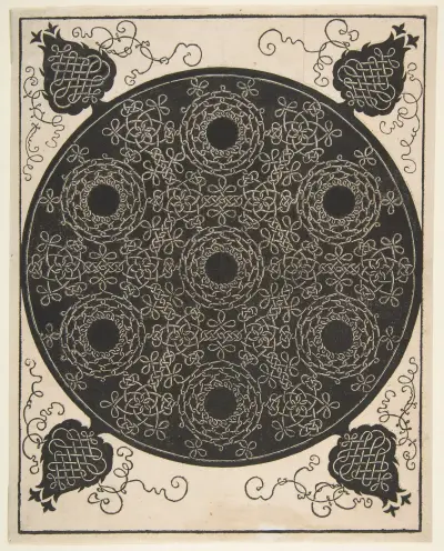 The Sixth Knot. Interlaced Roundel with Seven Wreaths av Albrecht Dürer