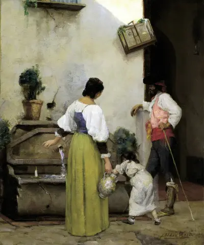 At the Water Trough von Julian Alden Weir