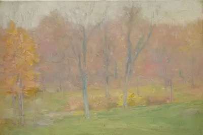 Höstregn av Julian Alden Weir