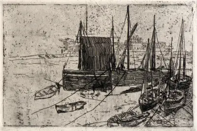 Båtar vid Port Erin – Isle of Man av Julian Alden Weir
