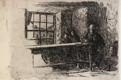 Fiskarkoja – interiör – Isle of Man av Julian Alden Weir