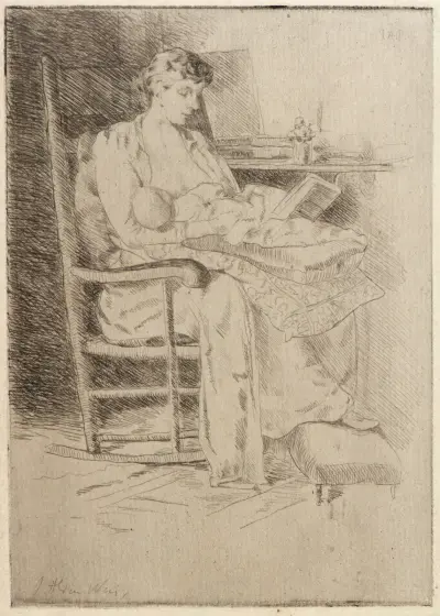 Mor och barn nr 2 av Julian Alden Weir