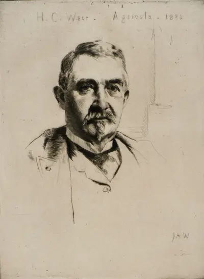 Porträtt av överste H.C. Weir (Agricola) av Julian Alden Weir